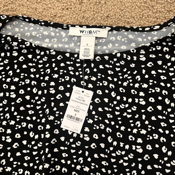 NWT Black and white top WHBM - Picture 3 of 3